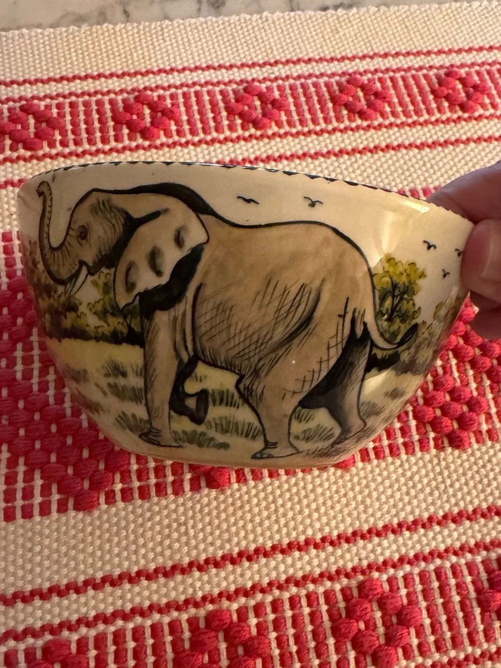 Intu art penzo handpainted bowl, new